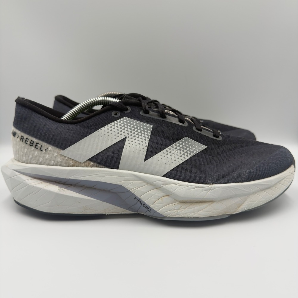 New Balance FuelCell Rebel v4 Mens Size 11.5 Running Shoes FantomFit Black White
